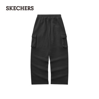 斯凯奇（Skechers）直筒包裹性强弹力适中百搭时尚女装L324W061 碳黑/0018 S