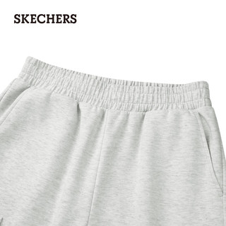 斯凯奇（Skechers）直筒包裹性强弹力适中百搭时尚女装L324W061 浅白花灰/0248 XXL