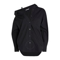 alexanderwang 黑色女士露肩衬衫