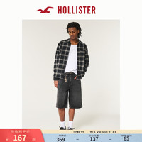 HOLLISTER24秋季美式舒适宽松五分牛仔短裤 男 KI328-4108 黑色 38 185/98A