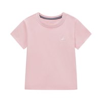 诺帝卡 NAUTICA童装【儿童基本款】男女童短袖T恤夏季打底衫 粉红 140cm