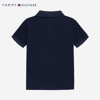 TOMMY HILFIGER汤米儿童童装纯色休闲男童Polo衫TH2422807GS-002 暗夜蓝 120/60