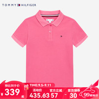 TOMMY HILFIGER汤米儿童童装纯色休闲男童Polo衫TH2422807GS-002 魅粉色 130/64