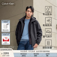 Calvin Klein Jeans24秋季男女ck中性三合一户外运动连帽外套J400483 BEH-太空黑 S