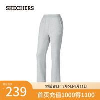 斯凯奇（Skechers）秋季女款舒适保暖柔软亲肤基础P424W158 花纹灰色/01UV XL