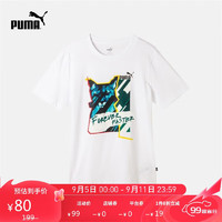 PUMA 彪马 短袖T恤男子新款休闲印花圆领上衣PHOTOPRINT 686395 XXL