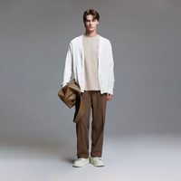杰克·琼斯(JACK&JONES)秋季潮流百搭皮牌装饰微弹宽松版型V领针织衫长袖男款224324006