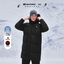 hla海澜之家羽绒服男24运动sportsday可脱卸帽外套男冬季