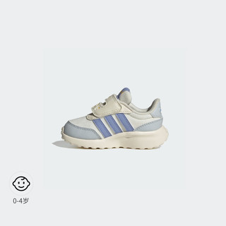 adidas RUN 70s AC休闲舒适魔术贴运动鞋男婴童阿迪达斯轻运动 汉玉白/浅蓝 25.5码