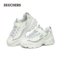 斯凯奇（Skechers）休闲复古儿童老爹运动鞋子302504L 白色/薰衣草色/WLV 36码