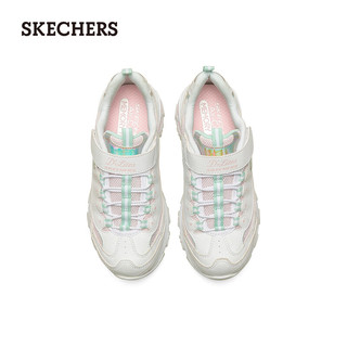 斯凯奇（Skechers）休闲复古儿童老爹运动鞋子302504L 白色/浅粉红色/WLPK 37码