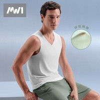MW1男士无痕打底背心居家青年无袖T恤舒适休闲纯色打底背心男 0