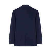 柒牌【毛料单西】西服男士商务正装秋冬面试新郎结婚西装外套 127C7049D-深蓝 B46