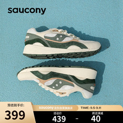 saucony 索康尼 SHADOW6000运动休闲鞋男女情侣复古跑鞋吴念真推荐白绿38.5