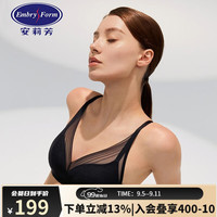 安莉芳【唐嫣同款风巢杯】薄款3d软支撑文胸女士大胸显小蕾丝内衣秋 黑色BLK 85B 38/85B