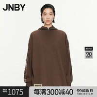 江南布衣（JNBY）24秋卫衣宽松圆领套头5O8411460 900/棕色系彩色混杂 XS