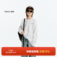 little MO&Co.REEBOK联名系列 little moco童装24男女童5A抑菌纯棉长袖t恤 本白色 120/60