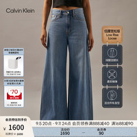 Calvin Klein Jeans24秋季女士经典ck复古怀旧纯棉低腰宽松牛仔裤J225431 1AA-牛仔浅蓝 29