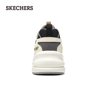 斯凯奇（Skechers）踏浪2024男女运动鞋老爹鞋轻质吸震118326 自然色/黑色/NTBK 41