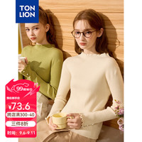唐狮 TONLION2024早秋新款女毛织半高领净色长袖打底衫TB