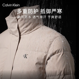 Calvin Klein Jeans24秋季女士休闲通勤ck刺绣立领面包羽绒服外套J225486 PCF-摩卡米 XS