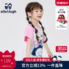 allo&lugh阿路和如新款夏季儿童童装女童短袖t恤红色休闲宽松薄款卡通