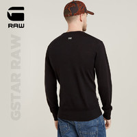 G-STAR RAW24秋季男士针织衫Premium Core男装毛衣保暖内搭上衣D25174 深黑 XS