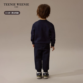 Teenie Weenie Kids小熊童装24秋冬男女宝宝圆领套头加绒卫衣 黄色 90cm