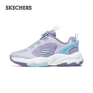 斯凯奇（Skechers）大童旋钮扣运动休闲鞋子319037L 薰衣草色/LAV 33码