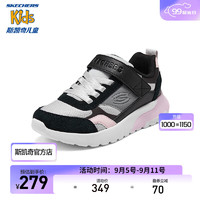 Skechers斯凯奇女孩魔术贴休闲慢跑鞋310271L 黑色/多彩色/BKMT 33码