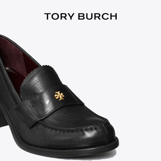 Tory Burch 汤丽柏琦 经典高跟乐福鞋单鞋女鞋 158883 黑色 006 9  39.5