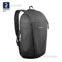 DECATHLON 迪卡侬 双肩背包男/女 旅行休闲便携运动包 潮帆布包10L 全黑色