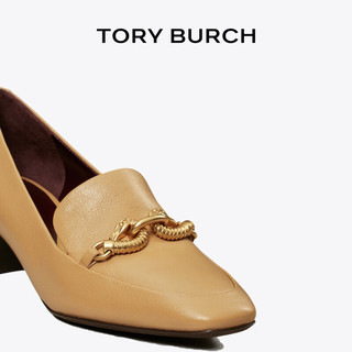 Tory Burch 汤丽柏琦【限时礼遇】 JESSA 方跟乐福鞋TB 156246 沙黄色 200 8  38.5