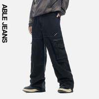 ABLE JEANS【机能大滑板裤】24冬季新款男士水洗机能滑板裤801642 古黑【10月2日前发货】