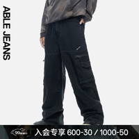 ABLE JEANS【机能大滑板裤】24冬季男士水洗机能滑板裤801642 古黑【10月2日前】 31/32