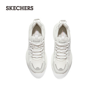 斯凯奇（Skechers）2024夏季女增高厚底运动鞋时尚百搭 灰色/GRY 38.5