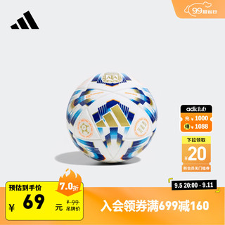 adidas 阿迪达斯 迷你训练用足球阿迪达斯官方IX4015 白/亮蓝/金 1号球