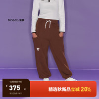 little MO&Co.加绒 little moco童装24秋装男女童宽松摇粒绒卫裤保暖长裤 深棕色  110/53
