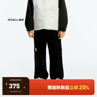 little MO&Co.加绒 little moco童装24秋装男女童宽松摇粒绒卫裤保暖长裤 黑色  120/53