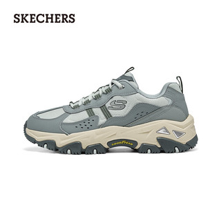 斯凯奇（Skechers）男鞋时尚休闲老爹鞋复古户外鞋237420 浅灰色/LTGY 42