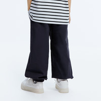 little MO&Co.little moco童装24秋装男女童纯棉宽松户外降落伞裤伞兵长裤 深灰色 110/53