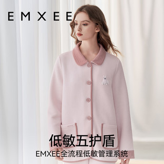 嫚熙（EMXEE）【，立享8折】秋冬莫代尔空气棉哺乳月子服家居服 北极蓝-两件套 M【三层空气夹棉，柔软防静电】