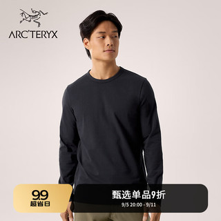 ARC’TERYX始祖鸟 CAPTIVE LS SHIRT 透气 男子 棉质长袖T恤 Black/黑色 M