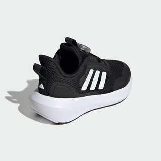 adidas FortaRun 3.0旋转按钮休闲运动鞋男小童阿迪达斯轻运动 黑色/白/黑色 30.5码