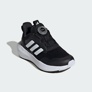 adidas FortaRun 3.0旋转按钮休闲运动鞋男小童阿迪达斯轻运动 黑色/白/黑色 38码