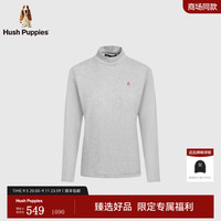 Hush Puppies【高弹百搭】暇步士女装2024秋季半高领舒适保暖高弹休闲打底衫 雾灰色 L