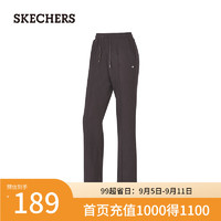 斯凯奇（Skechers）2024女子运动长裤中腰修身华夫格P424W037 可可浆果色/04AV M