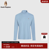 Hush Puppies【高弹百搭】暇步士女装2024秋季半高领舒适保暖高弹休闲打底衫 海雾蓝 L