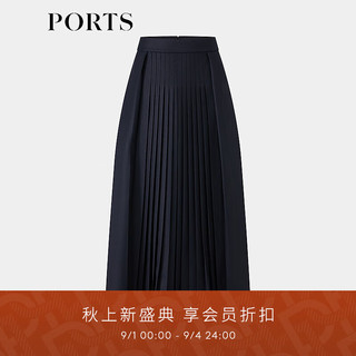 PORTS女装2024秋季半身裙LT9S032VWF043 丈青 0