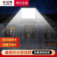 BULL 公牛 led投光灯户外防水防雷工地专用照明灯厂区公园草地探明灯